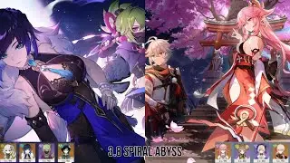 C2 Yelan Kuki Hyperbloom & C0 Yae Kazuha Aggravate | Genshin Impact 3.8 Spiral Abyss F12