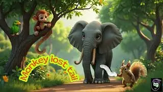 Bongo, the cute monkey lost his tail....Silly Monkey Loses His Tail! 🐵🎶 | Fun Kids Poem