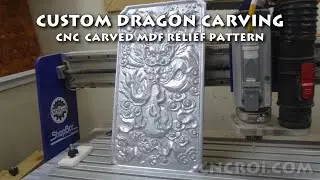 Custom Dragon Carving: CNC Carved MDF Relief Pattern