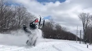 DEEP Snow in Michigan U.P. Snowmobiling