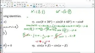 Precalculus Final Exam Review 16-30 Solutions
