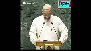 Jai Palestine, Asaduddin Owaisi in Parliament while taking Oath as MP of 18th Lok Sabha
