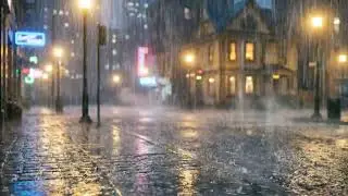 Rainy City Green Mood: Deep Urban Ambience for Relaxation & Sleep | Quiet Point 