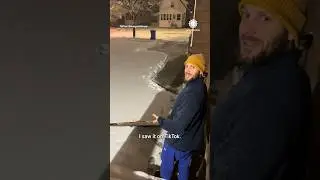 Life Hack: Clear your Driveway of Snow with Half a Sheet of Plywood