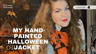I Hand-Painted a Vintage Halloween Denim Jacket: it took me 40 hours!