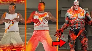 Franklin Survive 24 Hours In Lava To Transform Into Lava God ! GTA V Avengers
