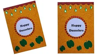 Happy Dussehra Greeting Card | How to make greeting Card for Dussehra |