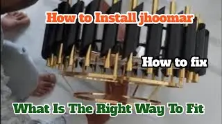 How to install jhoomar! Crystal jhoomar 500 MM Round! Right Way To Fit