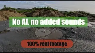 Pink noise - mud volcano (sparkling bubbles sounds). ASMR REAL sound, REAL footage, no AI
