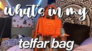 what's in my telfar bag || orange small shopping bag 2021