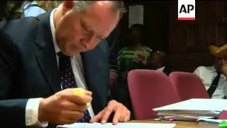 More scenes from inside court on third day of athlete's bail hearing