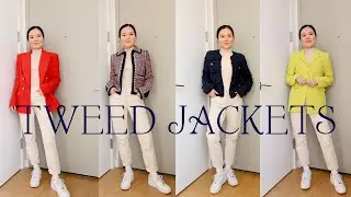КАК ВЫБРАТЬ ТВИДОВО-ПИРХОТЫ | Коллекция твидовых пиджаков, Zara, Tory Burch, винтажные твидовые пиджаки