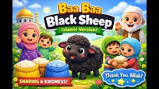 Baa Baa Black Sheep (Islamic Version) 🐑 | Muslim Kids Nursery Rhyme | Sharing & Kindness