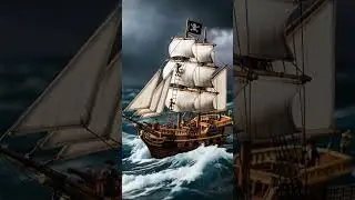 Epic Miniature Pirate Ship Adventure at Sea #shorts #miniature #pirates #sea #viral