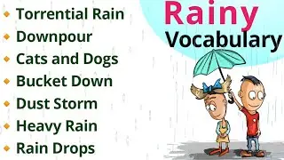 RAINY Season Vocabulary Words • English Vocabulary • English Speaking Practice • Let Me Flow