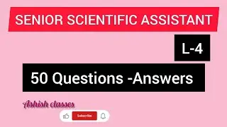 L-4 || SENIOR SCIENTIFIC ASSISTANT EXAM|| GPCB||2025#gsssb