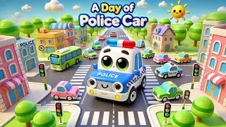 Traffic Safety Cartoon for Kids | Police Car Ambulance Rescue