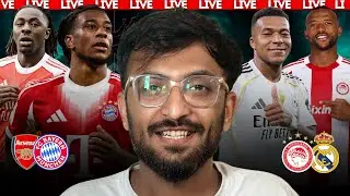 Champions League LIVE Reaction | Arsenal vs Bayern & Olympiacos vs Real Madrid Watchalong