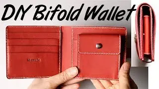 [idea] Making bifold wallet / DIY leather accessory / Leather craft idea