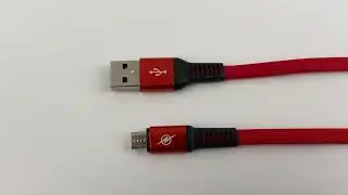 Кабель USB 2.0 на micro USB тканевый красный