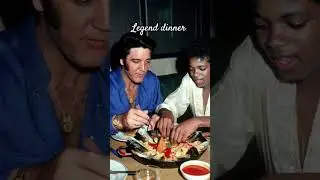 Vintage Dinner Party: Elvis & MJ in a Private 90s Moment #elvispresley #michaeljackson #viralshorts