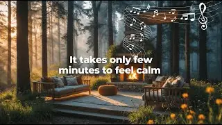 Peaceful Forest Ambience 🌲 Crackling Fire, Soft Bird Sounds & Deep Relaxation