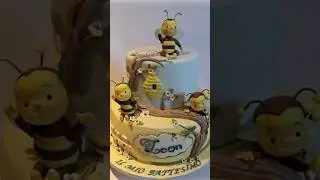 Honeybee cake design #shortsfeed #shorts #honeybee #honeybeecake #cakedesign