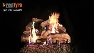 Real Fyre Split Oak Designer Plus Vented Log Set