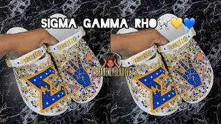 DIY BLING: SigmaGammaRho🐩💛💙| MINI SHORT CUSTOM CROCS TUTORIAL |  #HEAVENLYBEAUTY