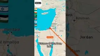Distance of Gaza from India 🇮🇳 #israel #palestine #israelpalestineconflict #israelpalestinewar