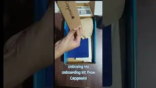 Unboxing his Onboarding kit #youtube #capgemini #onboarding #husband #newjob #youtubeshorts #shorts