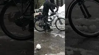 Hybrid bike. Electric and gas powered