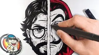 COMO DESENHAR O PROFESSOR DA SÉRIE LA CASA DE PAPEL