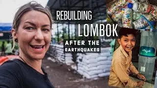 Eco Rebuilding Lombok after earthquakes: earthbag building, eco bricks and water filters