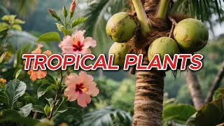 Tropical Plants for Young Kids, Kindergartens, and Preschoolers Jungle Leaves Flowers Learning