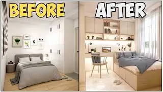 The Best SPACE-SAVING Solutions | SMALL SCANDINAVIAN BEDROOM
