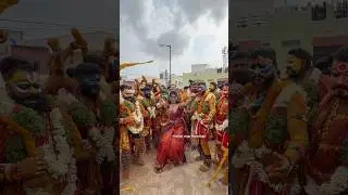 Girl mass Dance with Potharajulu at Golconda bonalu 2025 #potharaju #golcondabonalu2025 #ytshorts