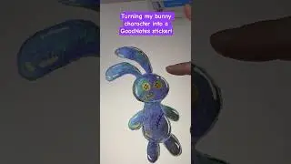 Turning my bunny character into a #GoodNotes planner #sticker!