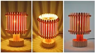 How to make a lantern with ice cream stick, Night lamp