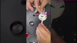 Unicorn 🦄  theme cake pops short tutorial