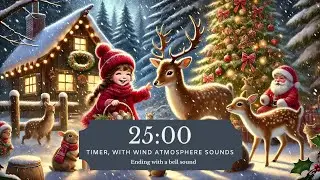 25 min timer Christmas Timer, Timer for Writing, Studying, Focus and Productivity