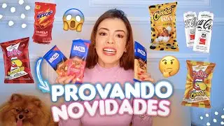 PROVANDO NOVIDADES DO MERCADO: DOCES, SALGADINHOS E BEBIDAS
