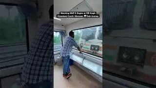 Watching WAP-5 Engine at 130 Kmph Raining Outside 🤩 Monsoon Train Journey