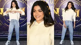 Rashmika Mandhannna Arrived at Special Screening of Film ANIMAL at T-Series office 😍🔥📸
