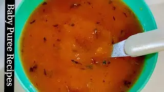 Baby Puree Recipes, 7m+, Baby Food Recipes, apple carrot mango and blueberries