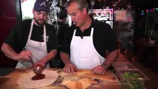 Elegant Island Living's David Butler makes pizza at CJ's Italian Restaurant on St. Simons Island
