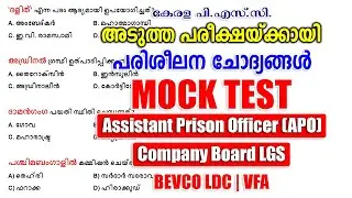 കുഞ്ഞു പരീക്ഷയിൽ വലിയ കാര്യങ്ങൾ |Mock Test |APO |Company Board LGS |VFA |BEVCO LDC  #keralapsc #psc