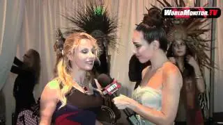 Korrina Rico interviews Sabrina Parisi at Hollywood Top Design Awards rehearsal