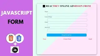 Javascript Registration Form | Javascript & Css.