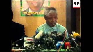 South Africa - Mandela Press Conference